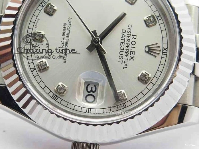 MiroTime 0428 DateJust II 41mm BP Maker Best Edition Silver Diamonds Dial On New Version Jubilee Bracelet A Reliable 3623